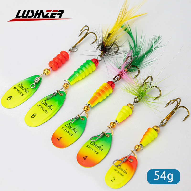 Fishing Hook Treble - LUSHAZER 5 unids/lote cebo giratorio señuelo