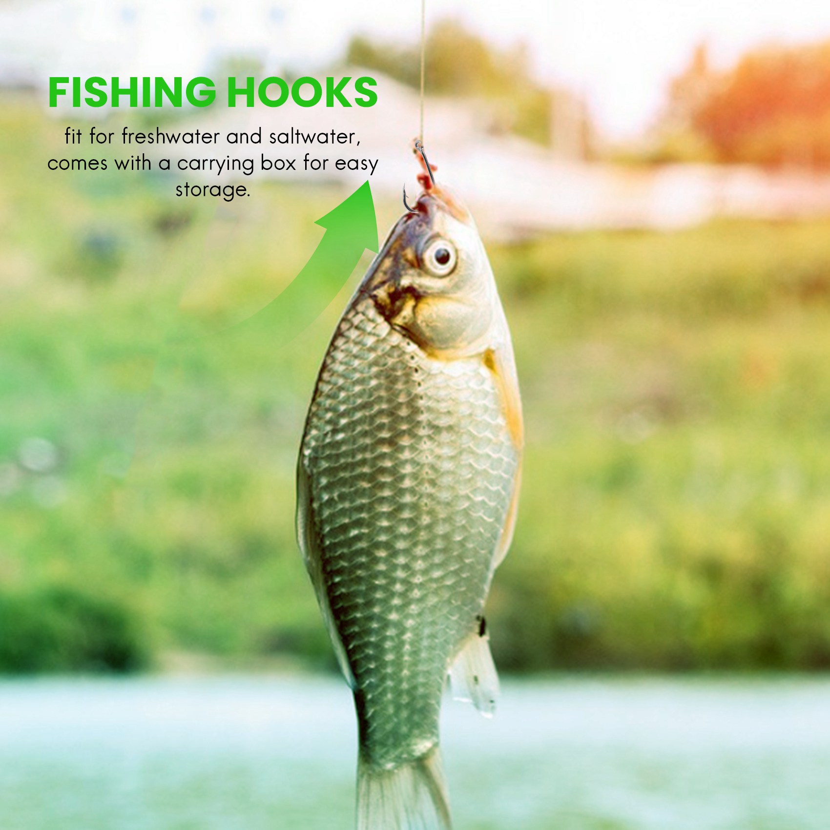 Fishing Hook Size - Nueva llegada 500 piezas/set de tamaños