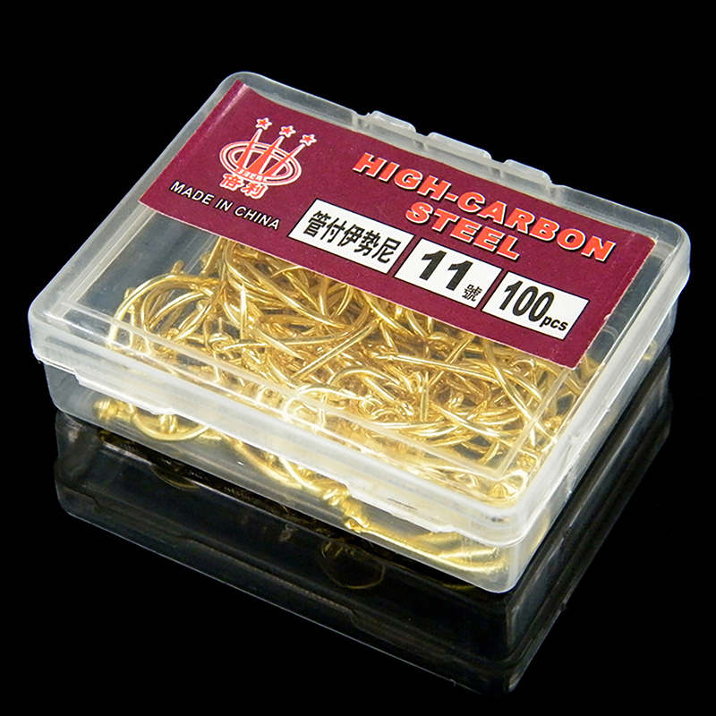 Fishing Hook Box - Caja de 100 anzuelos de acero